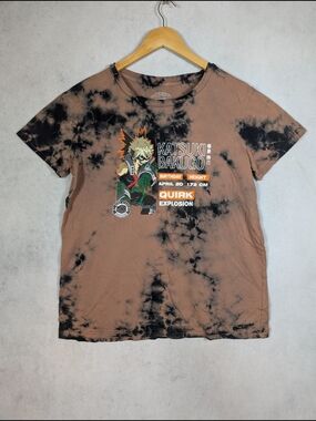 My Hero Academia Katsuki Bakugo Tie Dye Graphic Tshirt Men's Size Medium